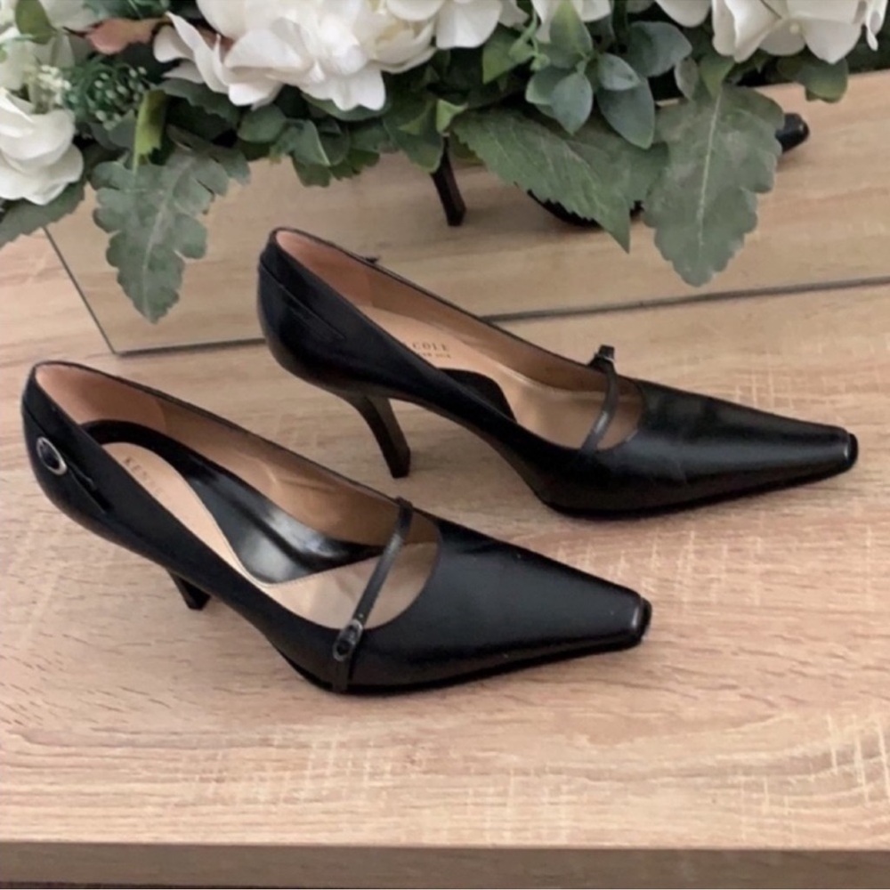 KENNETH COLE NEW YORK BLACK HEELS SIZE 7.5 - Picture 9 of 13
